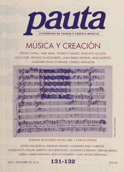 PAUTA CUADERNOS DE TEORÍA Y CRÍTICA MUSICAL NO 131-132 JULIO DICIEMBRE 2014