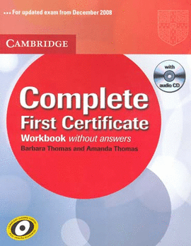 COMPLETE FIRST CERTIFICATE BROOK