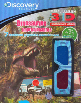 DINOSAURIOS IMPRESIONANTES C/STICKERS Y LENTES 3D