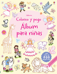 ALBUM PARA NIÑAS COLOREO Y PEGO