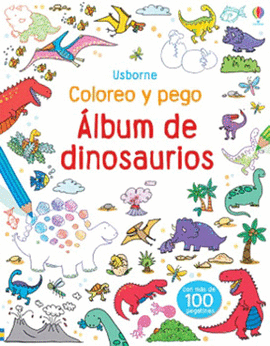 ÁLBUM DE DINOSAURIOS COLOREO Y PEGO