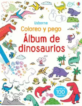 ÁLBUM DE DINOSAURIOS COLOREO Y PEGO