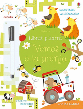 VAMOS A LA GRANJA LIBROS PIZARRA CON ROTULADOR BORRABLE