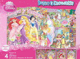 DISNEY PRINCESA BUSCA Y ENCUENTRA  PAQUETE C/4 LIBROS