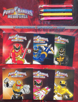 POWER RANGERS MEGAFORCE 6 LIBROS PARA COLOREAR