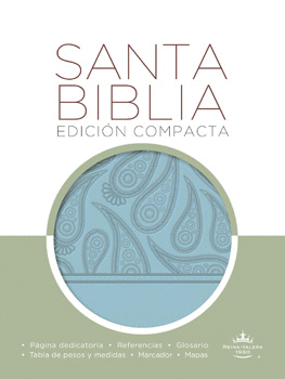 SANTA BIBLIA EDICION COMPACTA REINA VALERA 1960 PIEL AGUAMAR