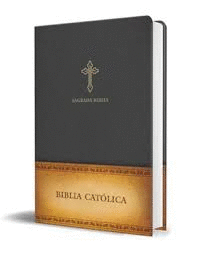 BIBLIA CATÓLICA EN ESPAÑOL. SÍMIL PIEL NEGRO, TAMAÑO COMPACTO