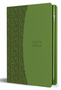 BIBLIA REINA VALERA 1960 LETRA GRANDE. SÍMIL PIEL VERDE CON CREMALLERA