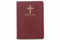 BIBLIA CATÓLICA EN ESPAÑOL. SÍMIL PIEL VINOTINTO, TAMAÑO COMPACTO