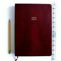 SANTA BIBLIA REINA VALERA LETRA SUPER GIGANTE SÍMIL PIEL VINOTINTO