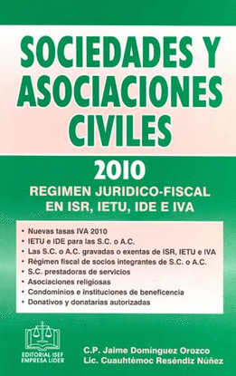 SOCIEDADES Y ASOCIACIONES CIVILES 2010