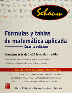 FÓRMULAS Y TABLAS DE MATEMÁTICA APLICADA