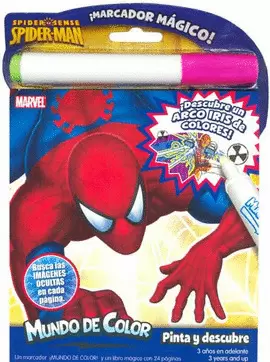 SPIDERMAN MUNDO DE COLOR PINTA Y DESCUBRE C/1 MARCADOR