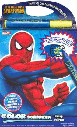 SPIDERMAN COLOR SORPRESA PINTA Y DIVIERTETE C/1 MARCADOR