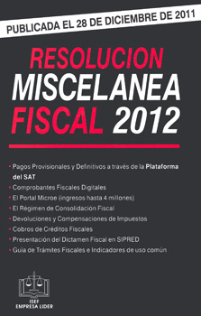 RESOLUCION MISCELANEA FISCAL 2012