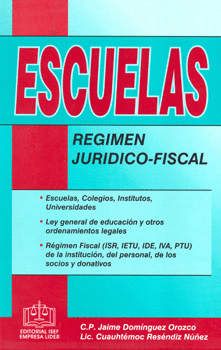 ESCUELAS REGIMEN JURIDICO FISCAL