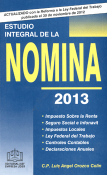 ESTUDIO INTEGRAL DE LA NOMINA 2013