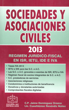 SOCIEDADES Y ASOCIACIONES CIVILES 2013