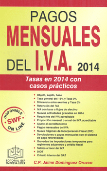 PAGOS MENSUALES DEL I. V. A 2014