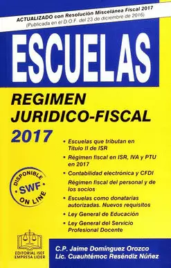 ESCUELAS REGIMEN JURIDICO  FISCAL 2017
