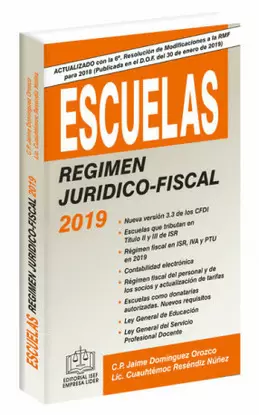 ESCUELAS REGIMEN JURIDICO-FISCAL 2019