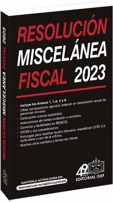 RESOLUCION MISCELANEA FISCAL 2023