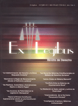 EX LEGIBUS REVISTA DE DERECHO AÑO 1 NO 2 OCTUBRE 2011