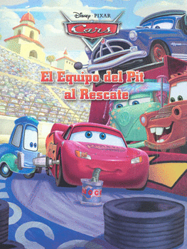 CARS EL EQUIPO DEL PIT AL RESCATE C/IMANES Y STICKERS