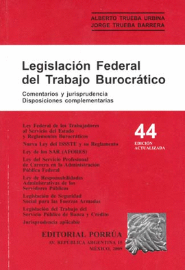 LEGISLACION FEDERAL DEL TRABAJO BUROCRATICO
