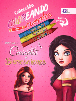 COLOREANDO A CENICIENTA Y BLANCANIEVES CON CRAYONES