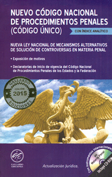 NUEVO CÓDIGO NACIONAL DE PROCEDIMIENTOS PENALES CÓDIGO ÚNICO 2015 C/CD