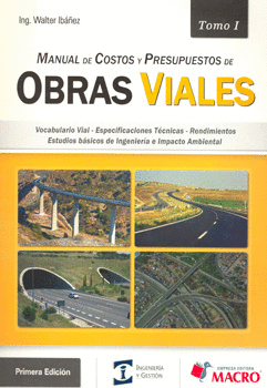 MANUAL DE COSTOS Y PRESUPUESTOS DE OBRAS VIALES 1