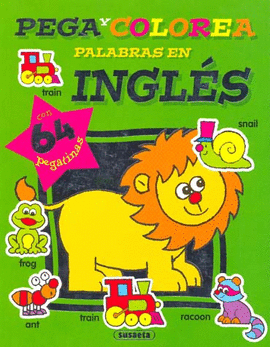 PEGA Y COLOREA PALABRAS EN INGLES C/PEGATINAS