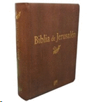 BIBLIA DE JERUSALEN. [MANUAL SIMIL PIEL CON CANTOS DORADOS Y UÑERO]