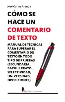 CÓMO SE HACE UN COMENTARIO DE TEXTO