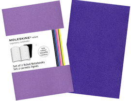 MOLESKINE VOLANT LEGENDARY NOTEBOOKS VIOLET SET OF 2 RULED NOTEBOOKS SET 2 CARNETS LIGNES