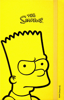 LIBRETA EDICIÓN LIMITADA LOS SIMPSON AMARILLA CHICA INTERIOR RAYAS