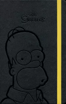 LIBRETA EDICIÓN LIMITADA LOS SIMPSON NEGRA CHICA INTERIOR RAYAS