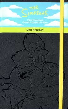 LIBRETA EDICIÓN LIMITADA LOS SIMPSON NEGRA GRANDE BLANCO