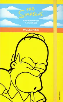 LIBRETA EDICIÓN LIMITADA LOS SIMPSON AMARILLA GRANDE RAYAS