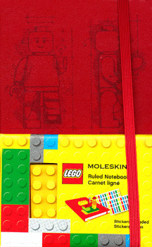 LIBRETA CHICA EDICIÓN ESPECIAL LEGO ROJA INTERIOR RAYAS