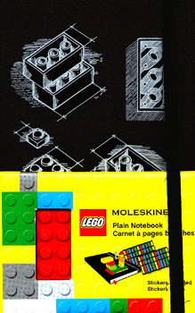 LIBRETA CHICA EDICIÓN ESPECIAL LEGO NEGRA INTERIOR RAYAS