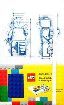 LIBRETA GRANDE EDICIÓN ESPECIAL LEGO BLANCO INTERIOR RAYAS