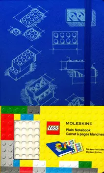 LIBRETA GRANDE EDICIÓN ESPECIAL LEGO AZUL INTERIOR BLANCO