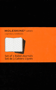 MOLESKINE CAHIERS LEGENDARY NOTEBOOKS SET OF 3 RULED JOURNALS