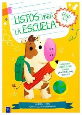 LIBRO INFANTIL DE ACTIVIDADES: LISTOS PARA LA ESCUELA: EDAD 3-4 - VACA