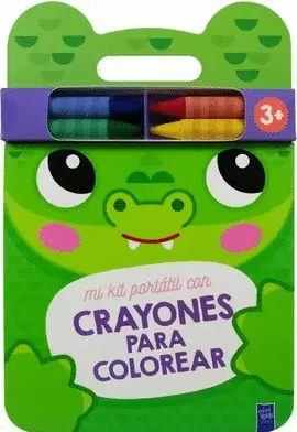 LIBRO INFANTIL: MI KIT PORTATIL CON CRAYONES PARA COLOREAR: COCODRILO