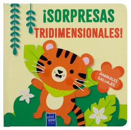 LIBRO INFANTIL POP-UP: ¡SORPRESAS TRIDIMENSIONALES!: ANIMALES SALVAJES