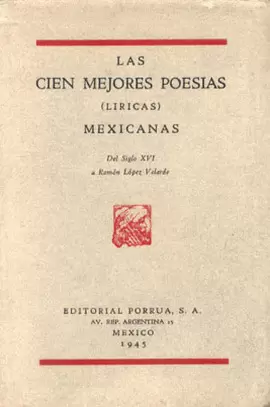 LAS CIEN MEJORES POESIAS MEXICANAS MODERNAS