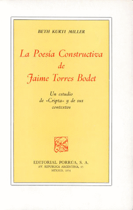LA POESIA CONSTRUCTIVA DE JAIME TORRES BODET